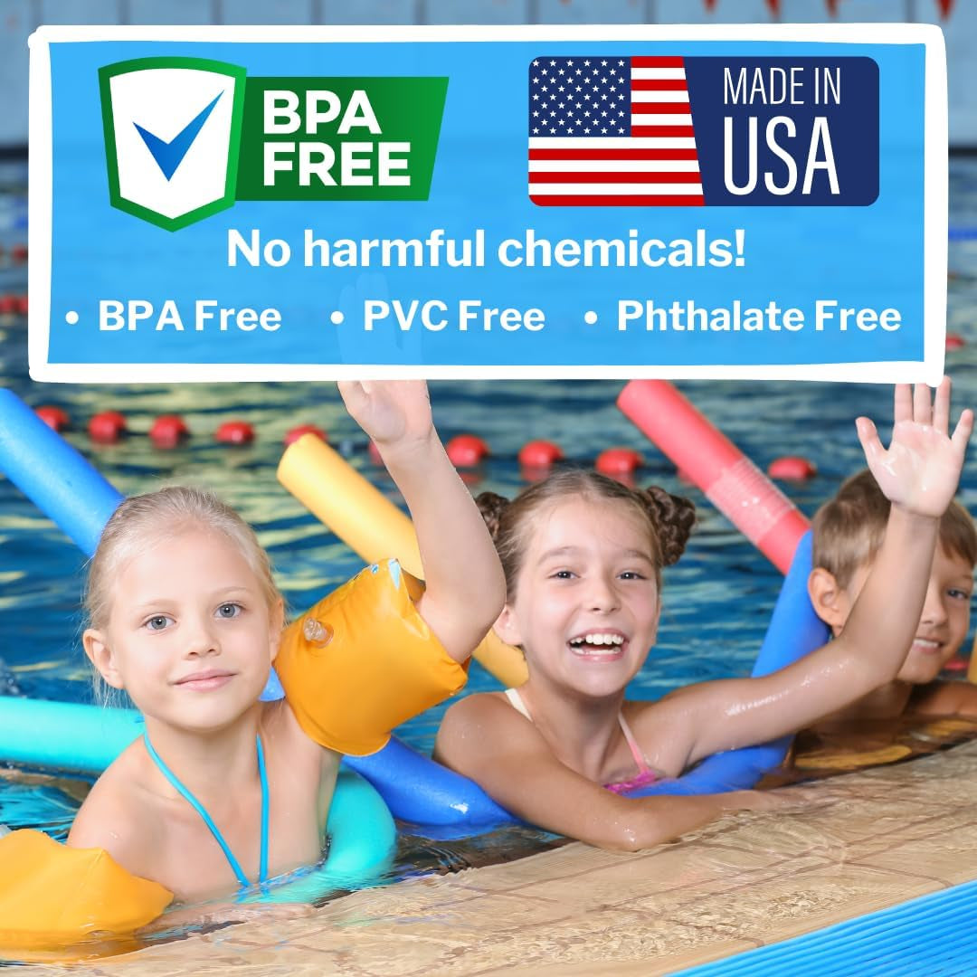 Pool Noodles, 5 Pack of 52 Inch Hollow Foam Swim Noodles, Bright Foam Noodles for Swimming, Floating and Craft Projects