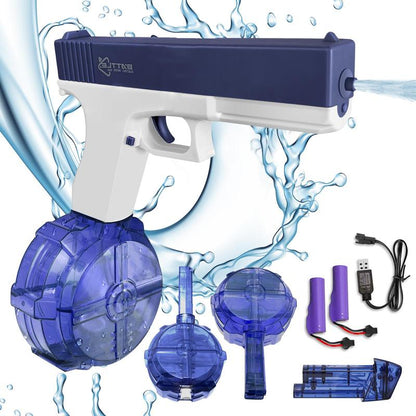 Electric Water Guns 32 Ft Range Automatic Water Guns with 430Cc+58Cc Large Capacity Water Guns for Kids Squirt Guns Toy for Outdoor Activities Summer Pool Beach Party Games