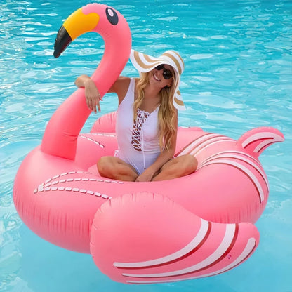 Giant Inflatable Flamingo Pool Float, Swimming Pool Floatie Lounge Floating Raft Party Decorations Toys for Adults Kids